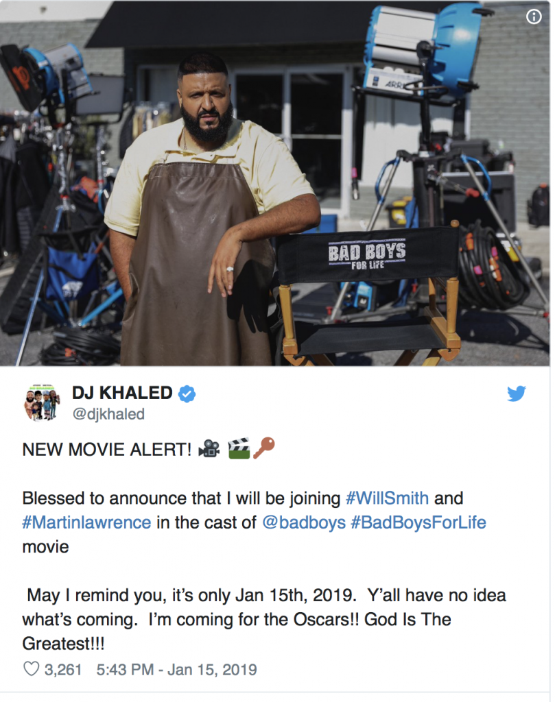 DJ Khaled Joins ‘Bad Boys for Life’ Cast – FRPLive